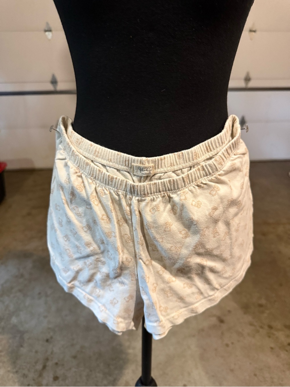 PacSun Cream Printed Athletic Lounge Shorts